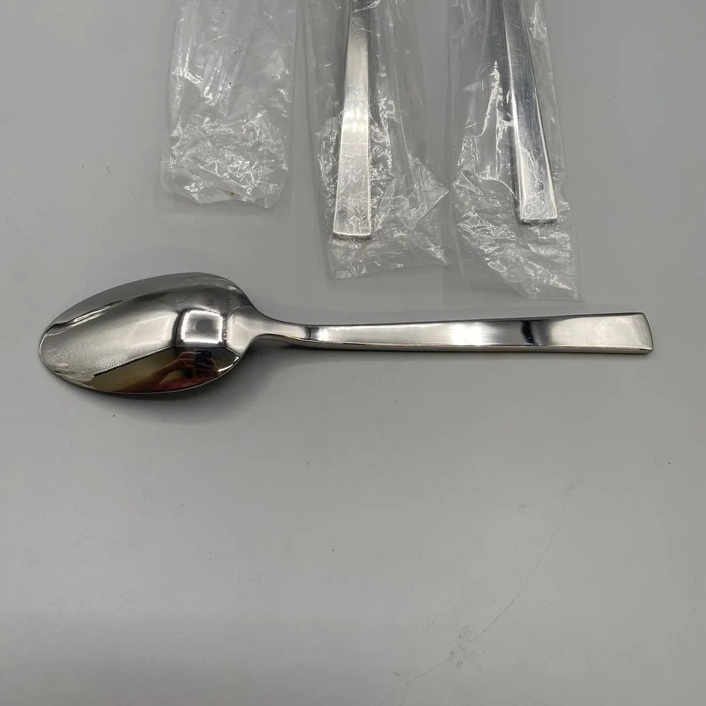 Mikasa PINCH Oval Soup Spoons 3pcs Glossy Forged Stainless Place Table 7.75